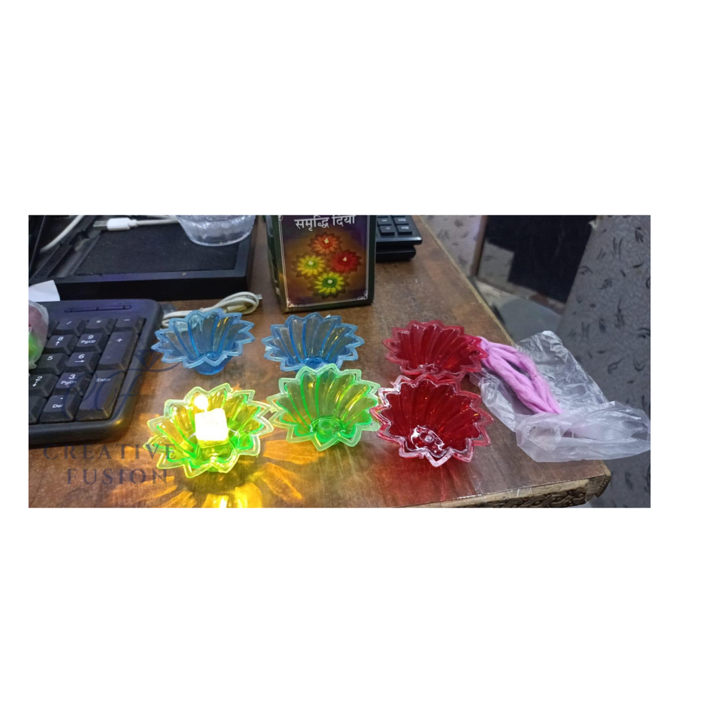 Electric Water Sensor Reflection Led Diyas Candle with Water Sensing Technology (Pack Of 6/12/24)