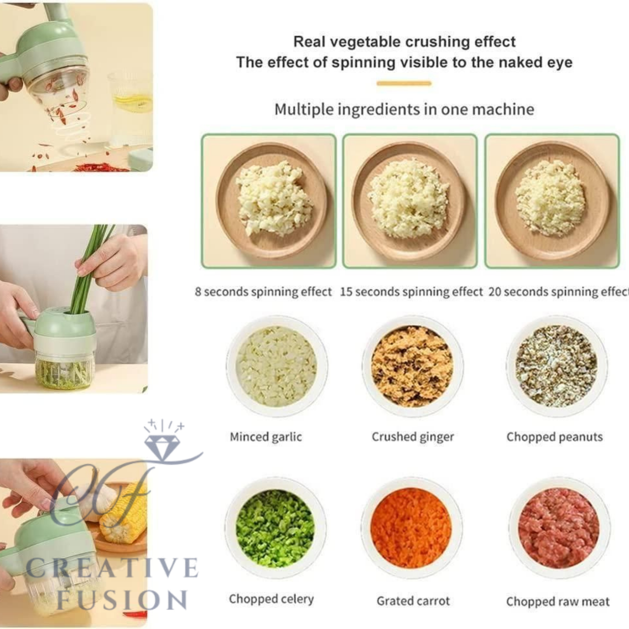 4 in 1 Portable Electric Vegetable Cutter Set