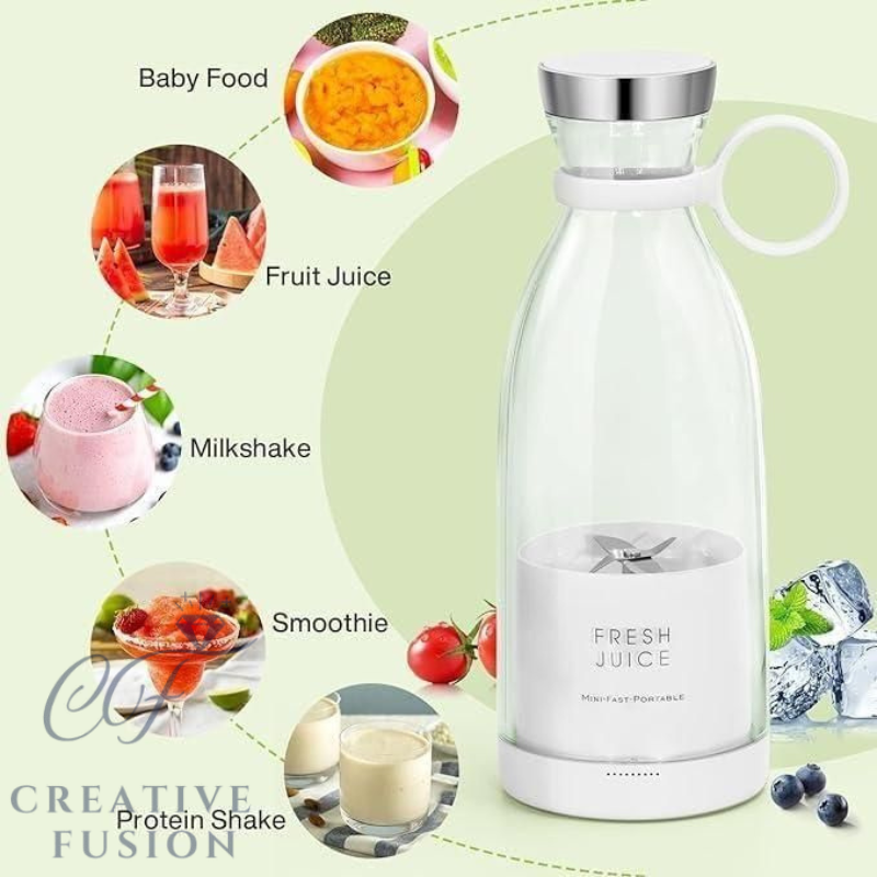 Traverl Mini Portable USB Juicer Bottle | Electric Blender for Juices