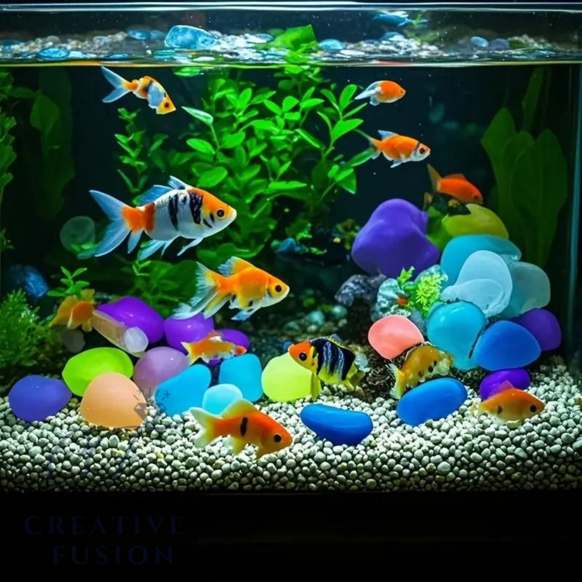 100 pieces Mixed Colorful Luminous Stones,