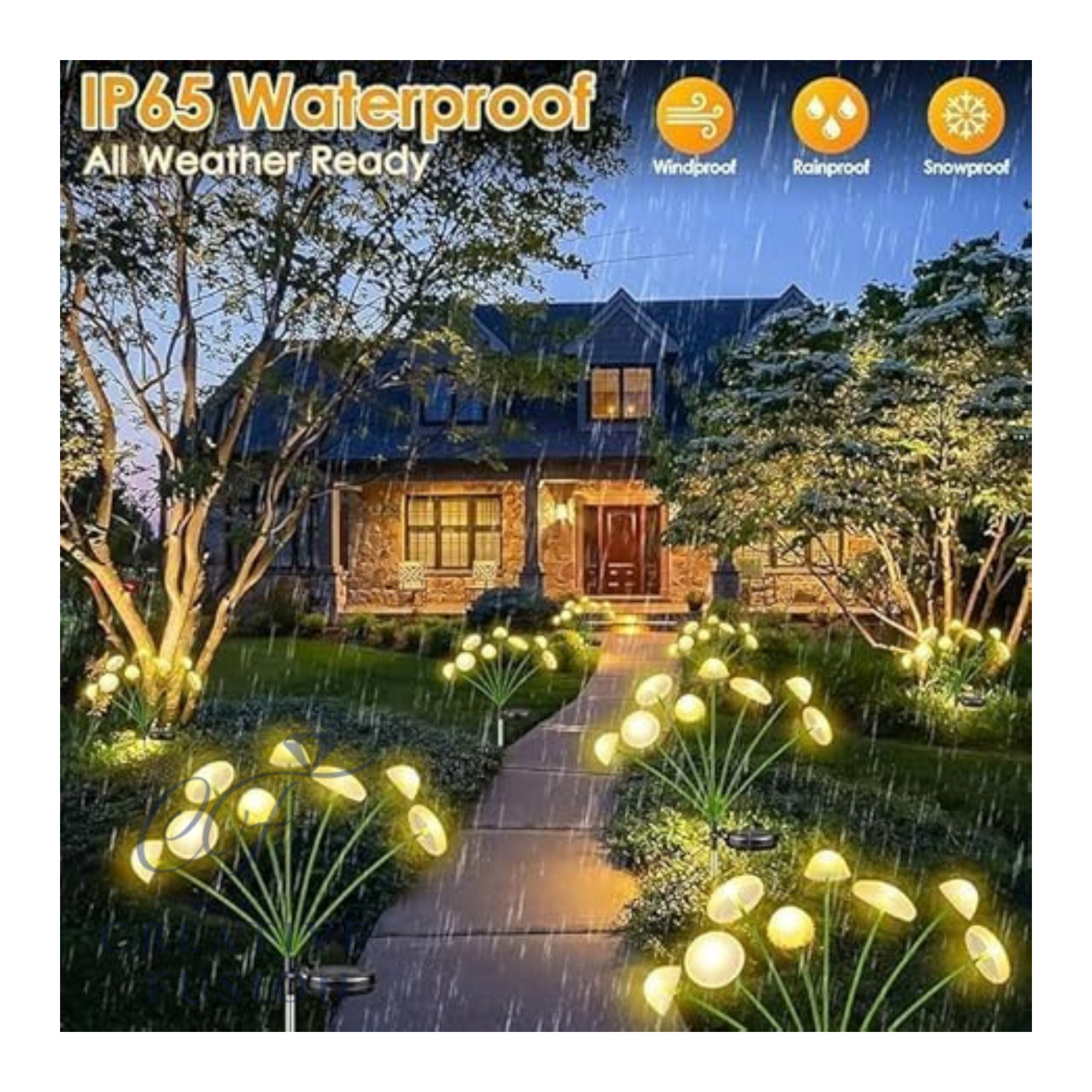 8 LED Solar Mushroom Garden Solar Light Waterproof Solar Light Se
