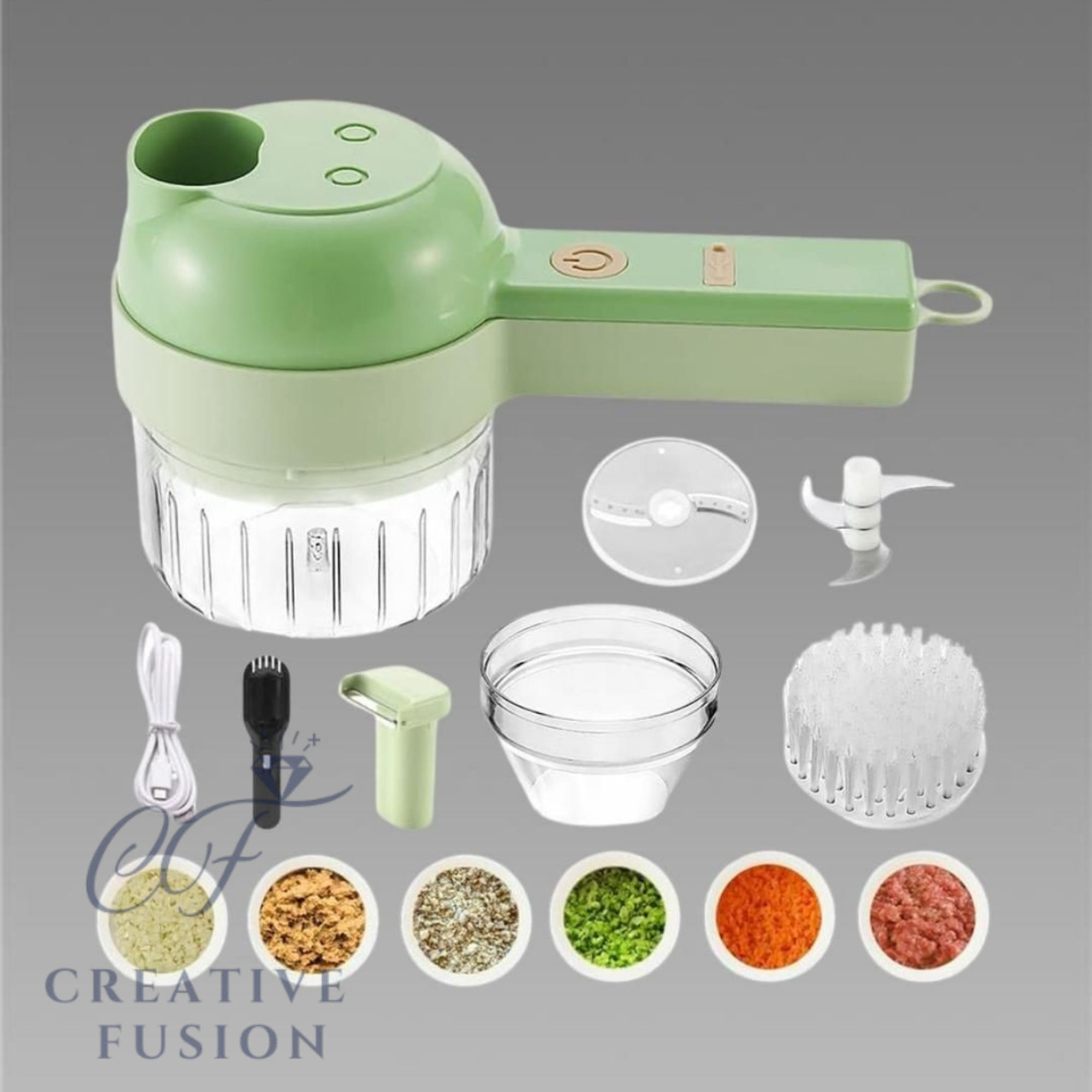 4 in 1 Portable Electric Vegetable Cutter Set