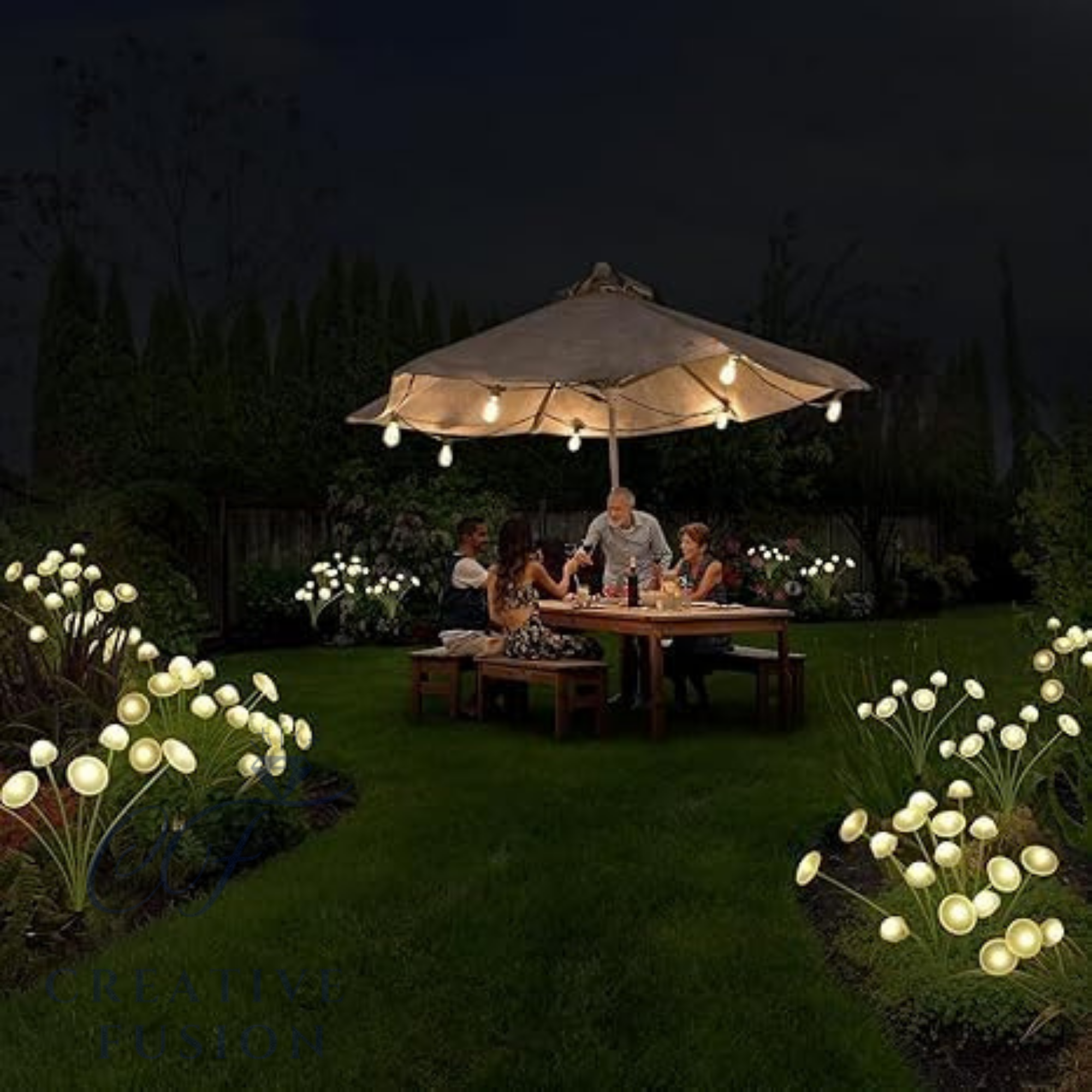 8 LED Solar Mushroom Garden Solar Light Waterproof Solar Light Se