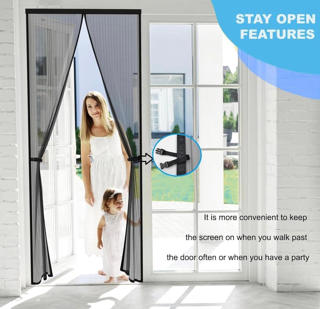 Mesh Screen Net Home Magnetic Foldable Anti Mosquito Door Curtains