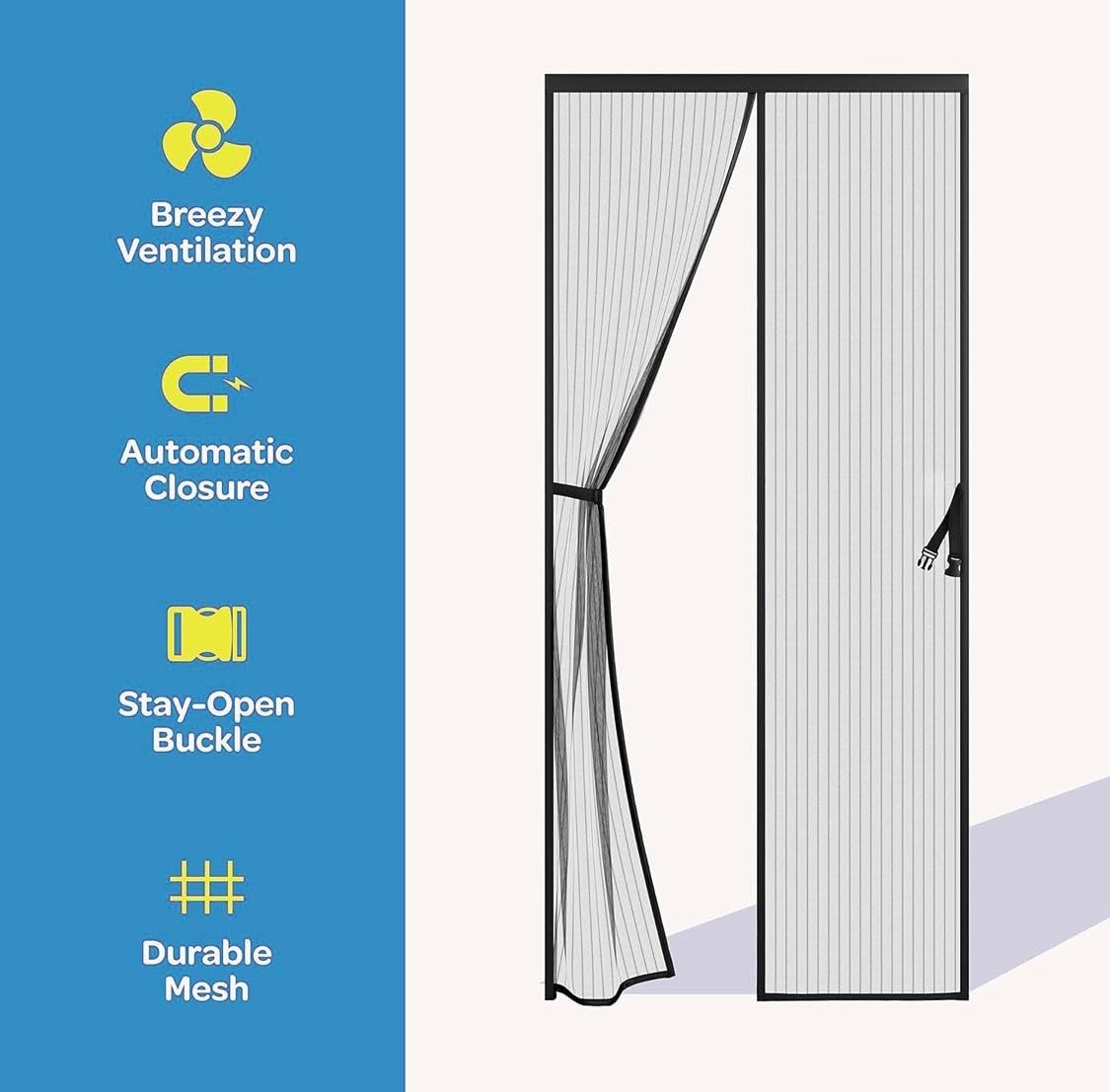 Mesh Screen Net Home Magnetic Foldable Anti Mosquito Door Curtains