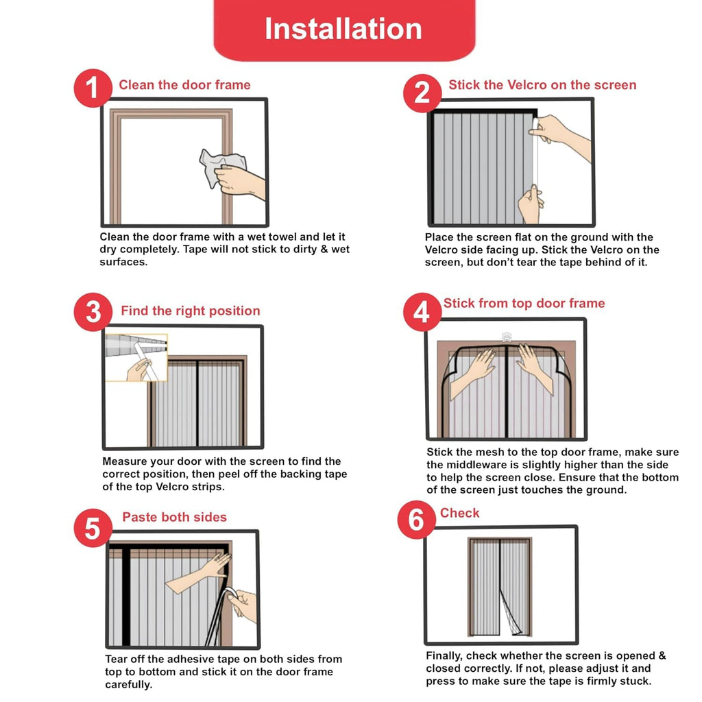 Mesh Screen Net Home Magnetic Foldable Anti Mosquito Door Curtains