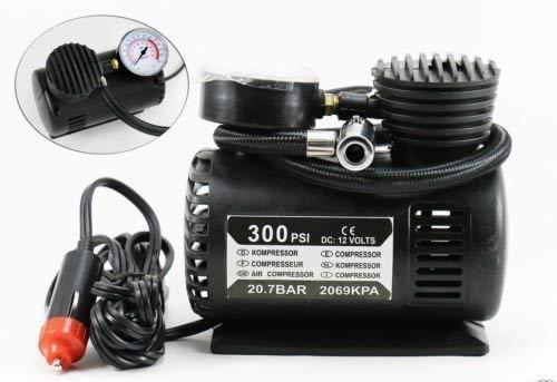12V Portable Air Compressor Pump – Car Tire Inflator with Pressure Gauge & Multi-Purpose Nozzles (140 PSI)