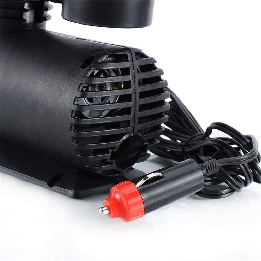12V Portable Air Compressor Pump – Car Tire Inflator with Pressure Gauge & Multi-Purpose Nozzles (140 PSI)