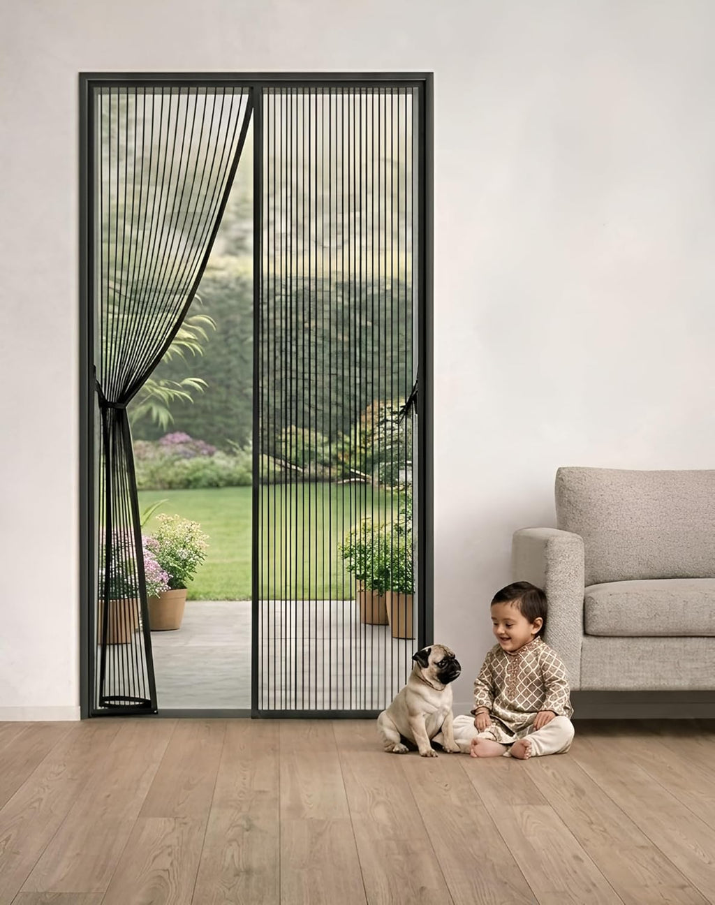 Mesh Screen Net Home Magnetic Foldable Anti Mosquito Door Curtains