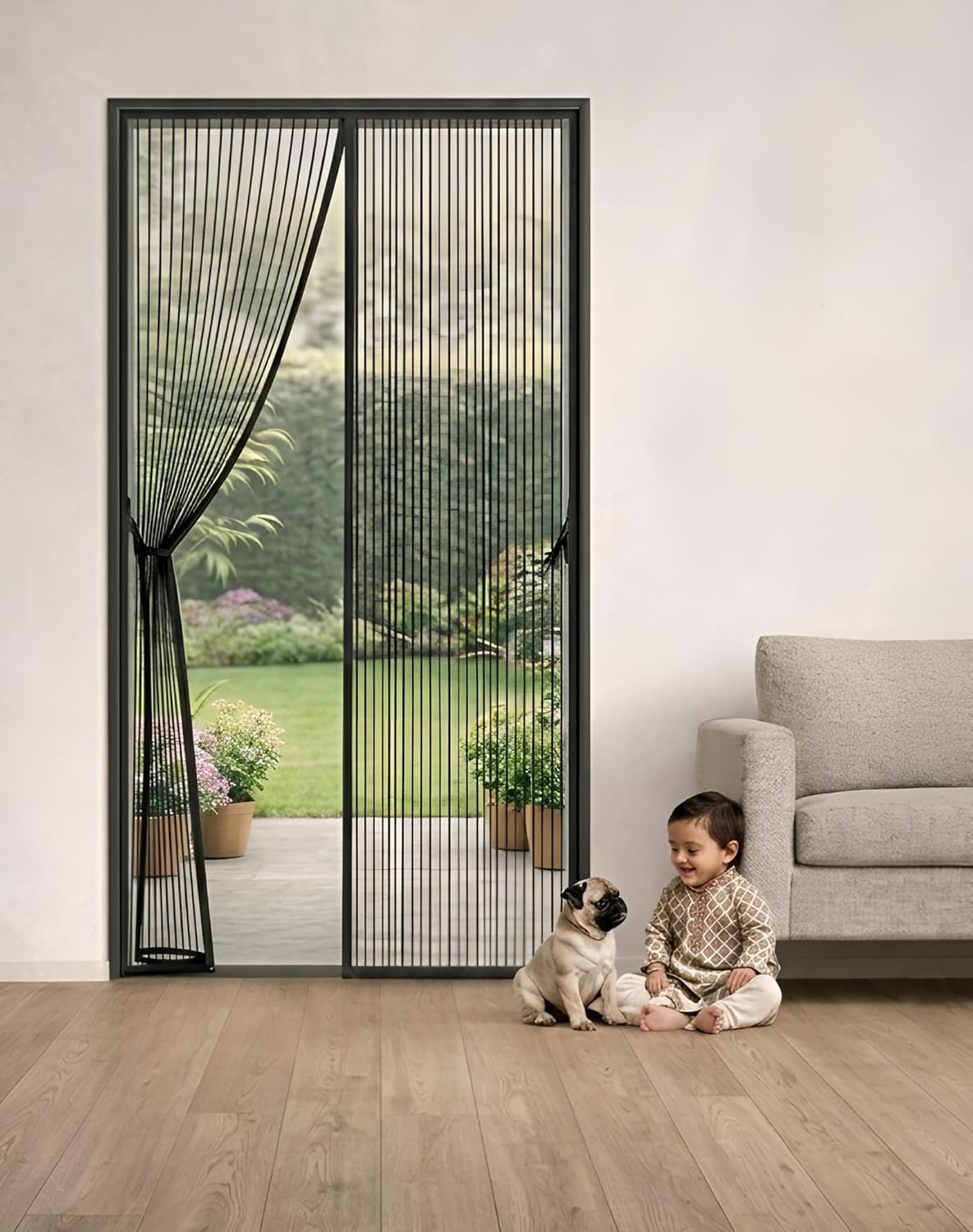 Mesh Screen Net Home Magnetic Foldable Anti Mosquito Door Curtains